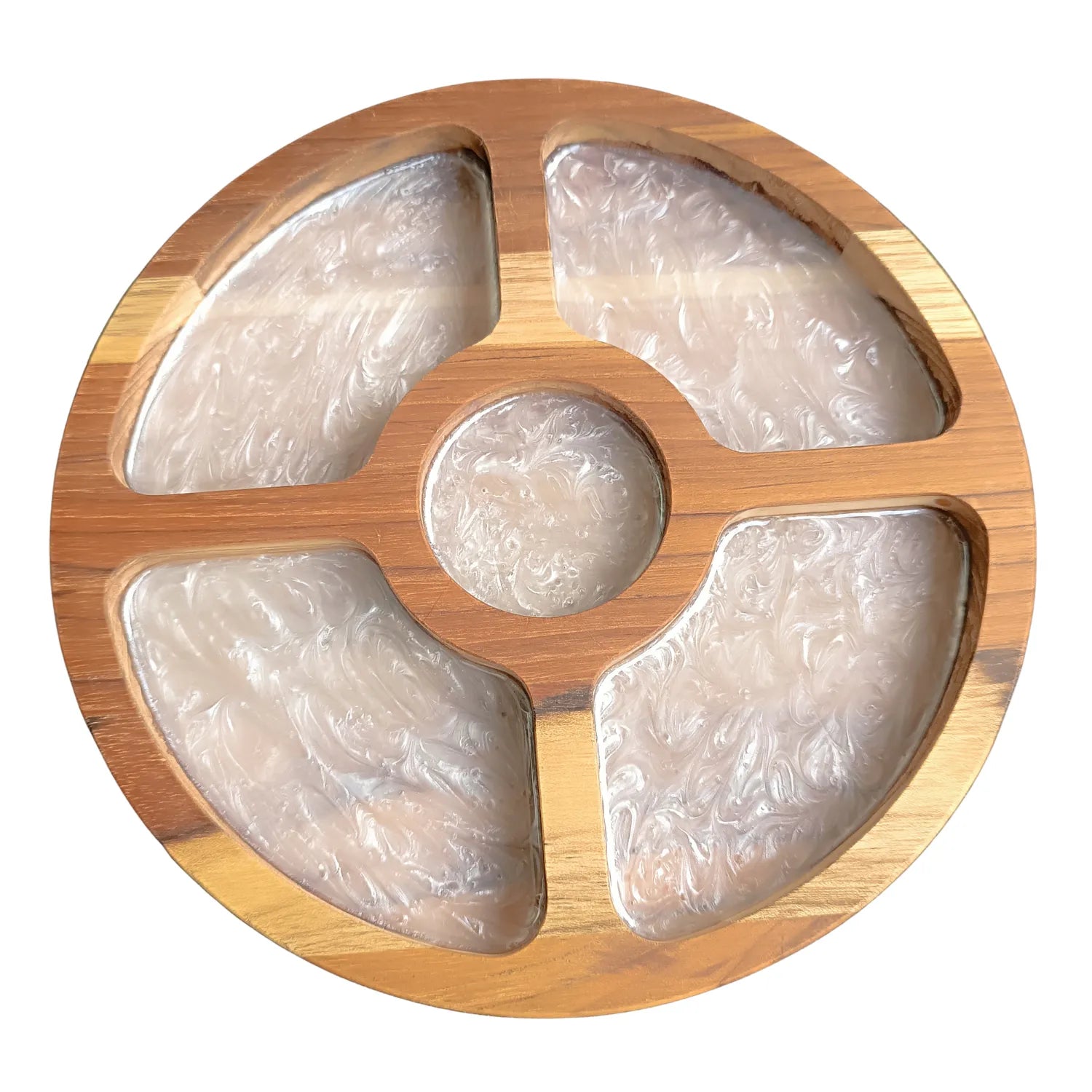 Petisqueira Ponciano Primer -  Teca com Detalhe em Resina