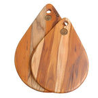 Kit Jade Ponciano - 2 Tábuas Gota em Madeira Teca com Suporte