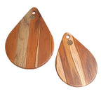 Kit Jade Ponciano - 2 Tábuas Gota em Madeira Teca com Suporte