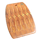 Tábua Mosaico Ponciano - Madeira Teca Estilo End Grain Premium
