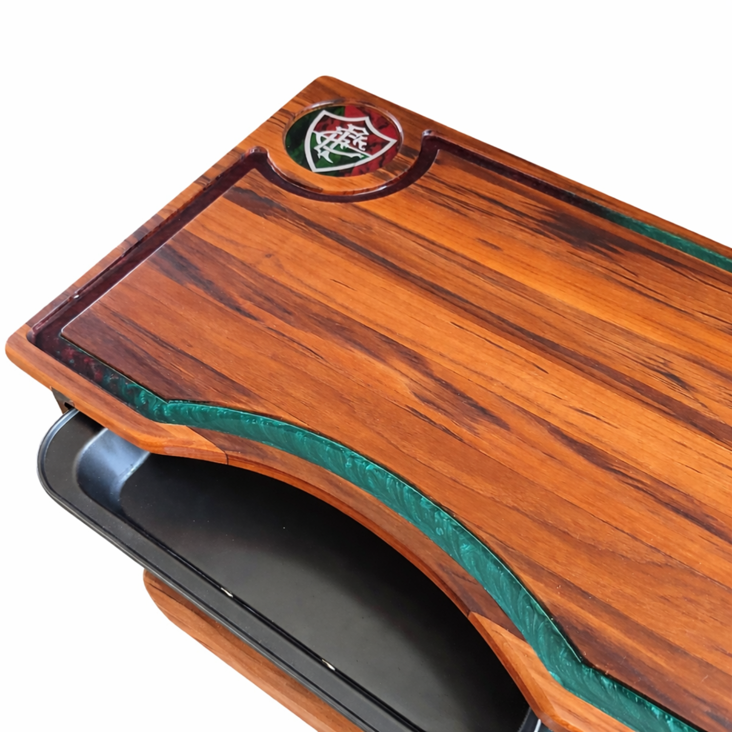 Tábua de Churrasco com Gaveta Clube Ponciano - Teca Premium