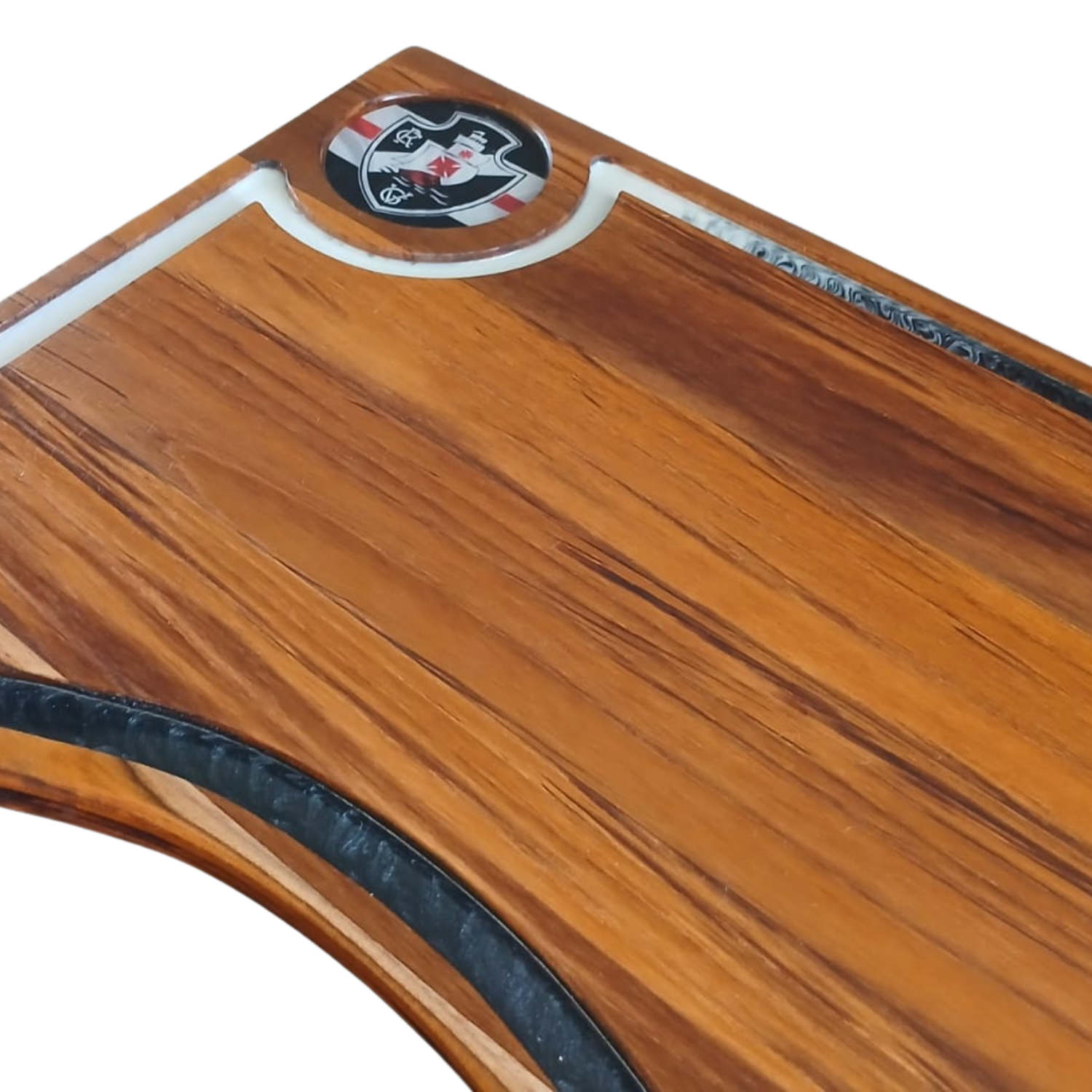 Tábua de Churrasco com Gaveta Clube Ponciano - Teca Premium