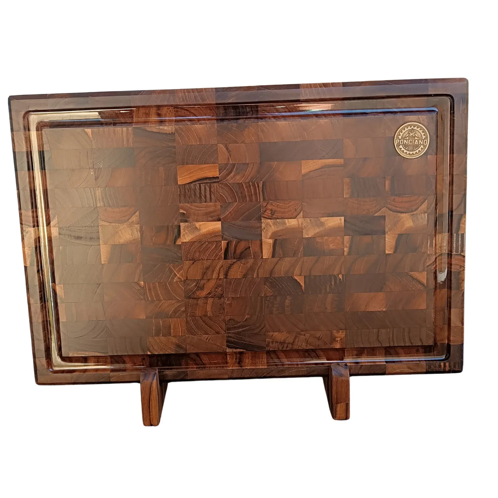 Tábua Madeira Invertida Teca Premium  - End Grain Mosaico Retangular