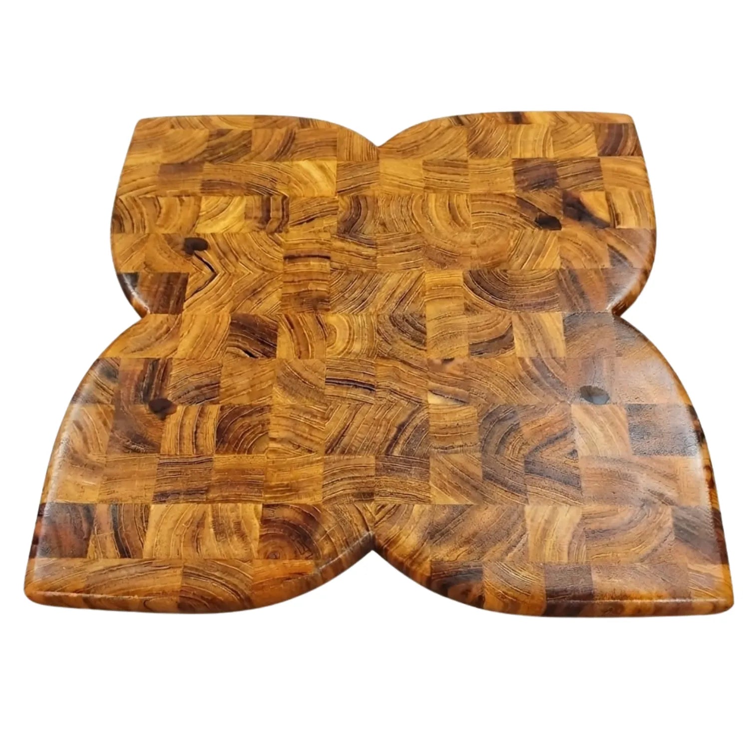 Tábua End Grain Flor Ponciano - Madeira Teca Invertida