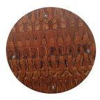 Tábua Redonda End Grain 45cm Resina Preta