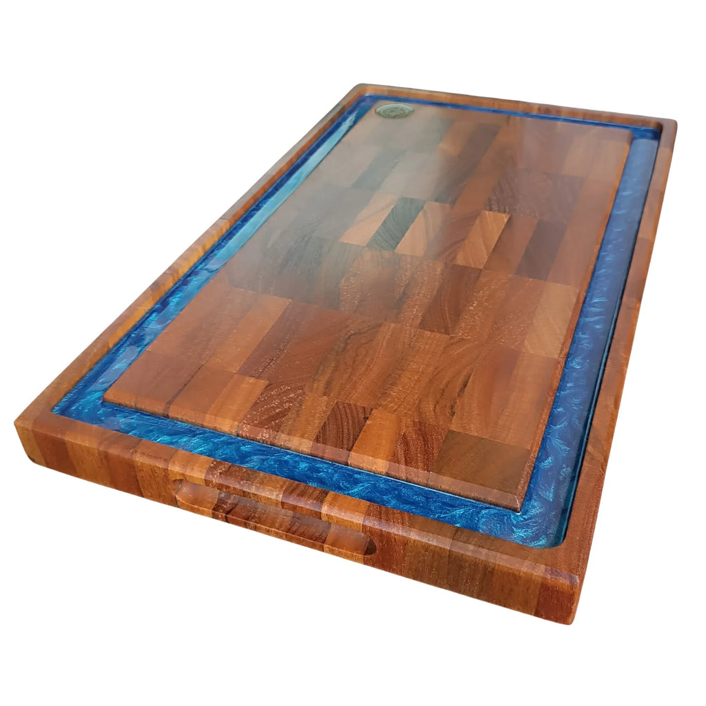 Tábua End Grain Imperador Ponciano - Madeira Cumaru com Resina