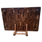 Tábua Retangular End Grain, pezinhos de silicone, Premium, Teca, Ponciano.